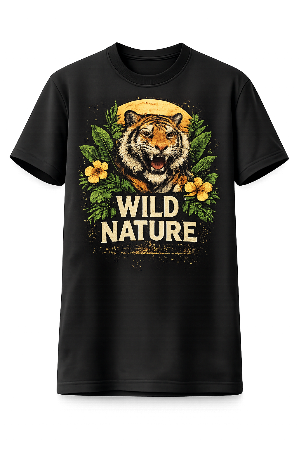 Черная футболка с готовым принтом